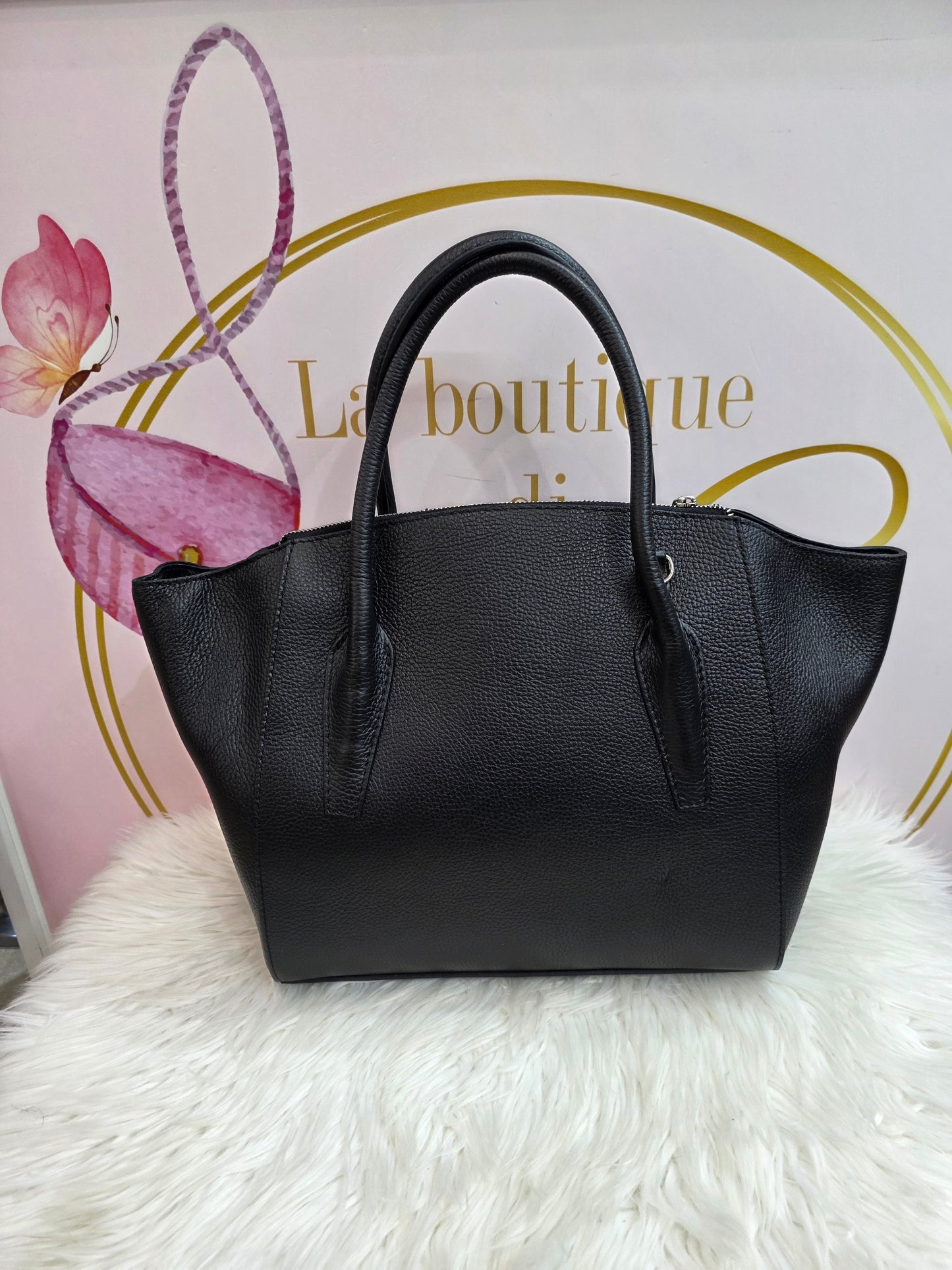 Borsa pelle e cavallino