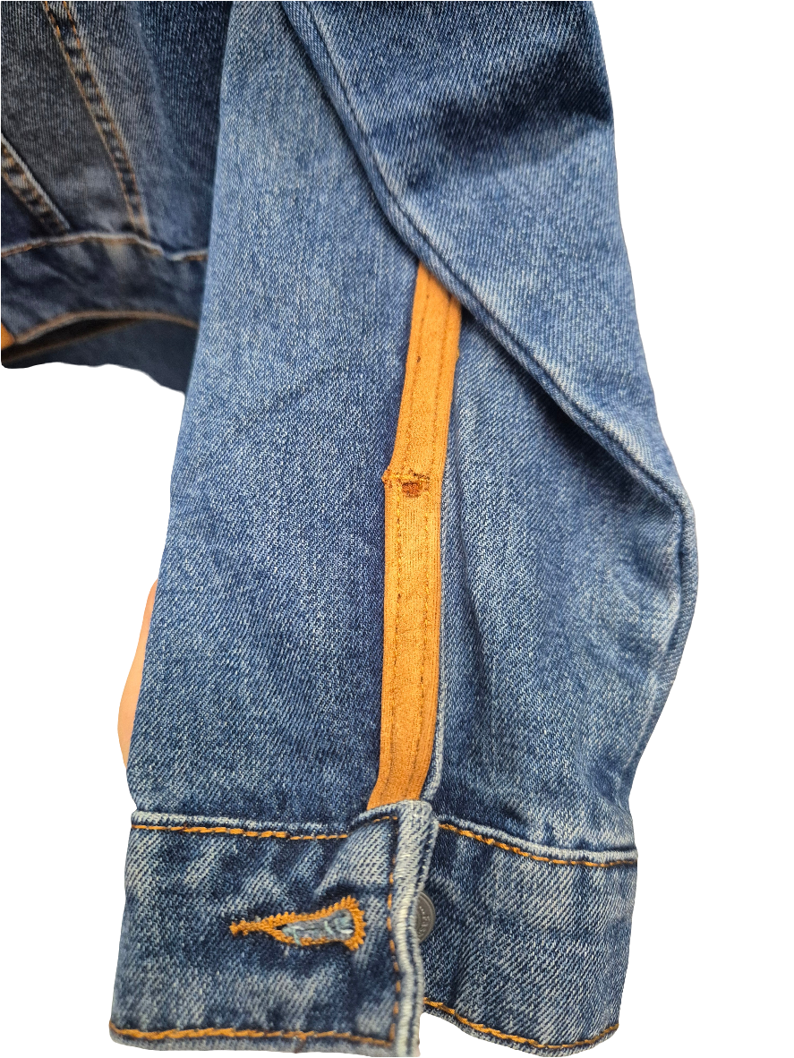Coordinato denim/camoscio