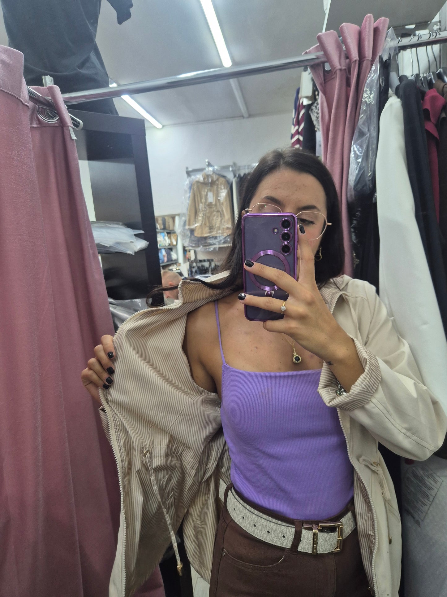 Parka reversibile Beige