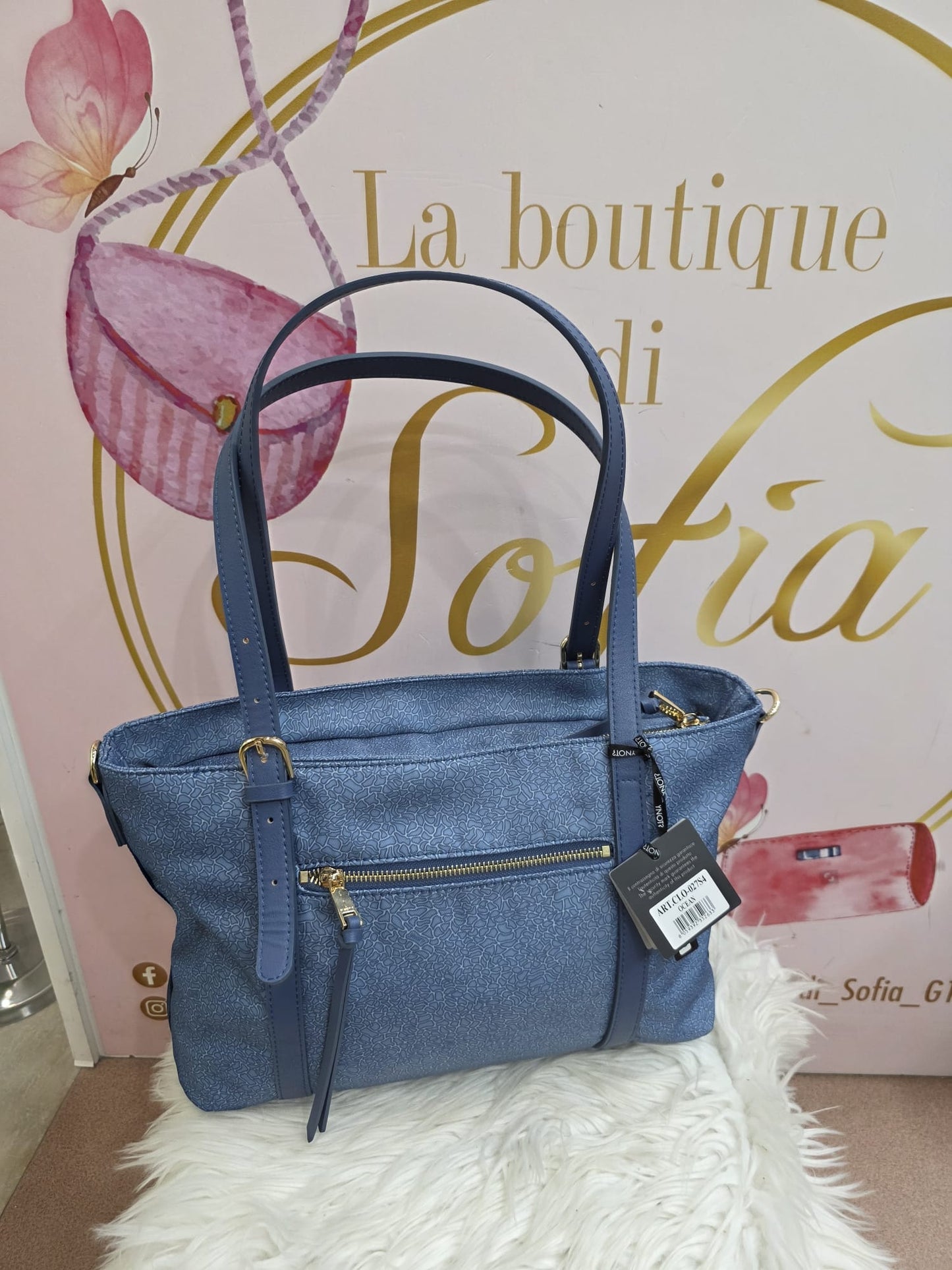 Shopper impermeabile blu ynot