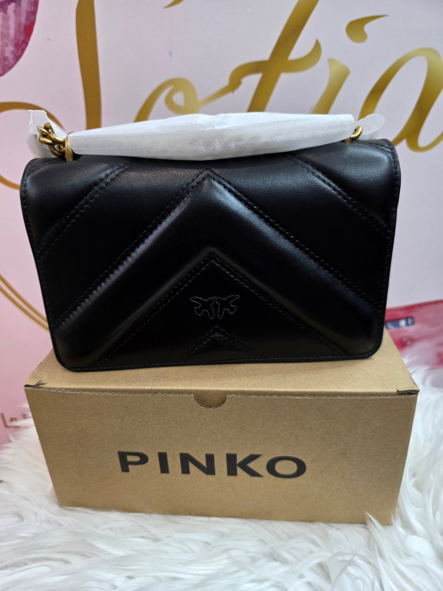 Pinko love one intarsi mini