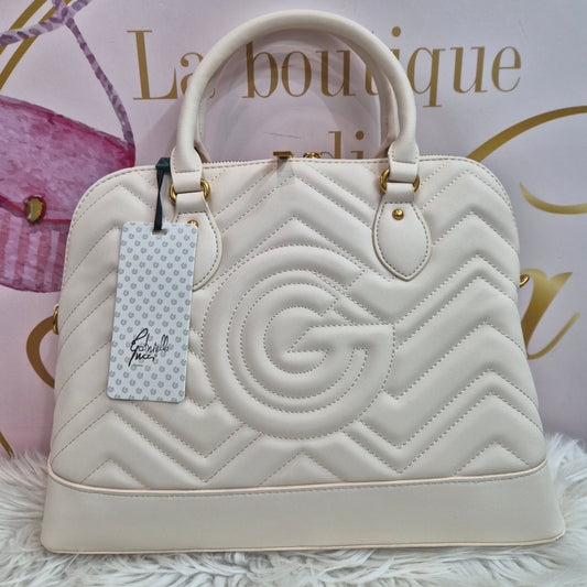 Gabriella bauletto rigido panna