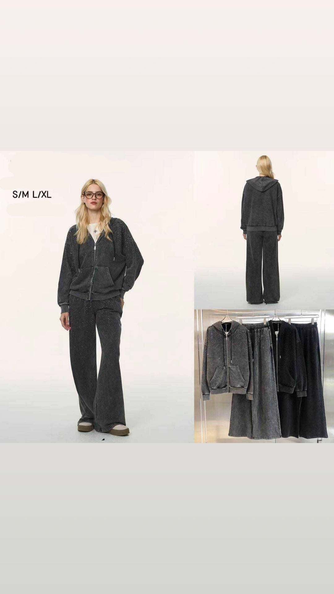 Coordinato tuta glitter