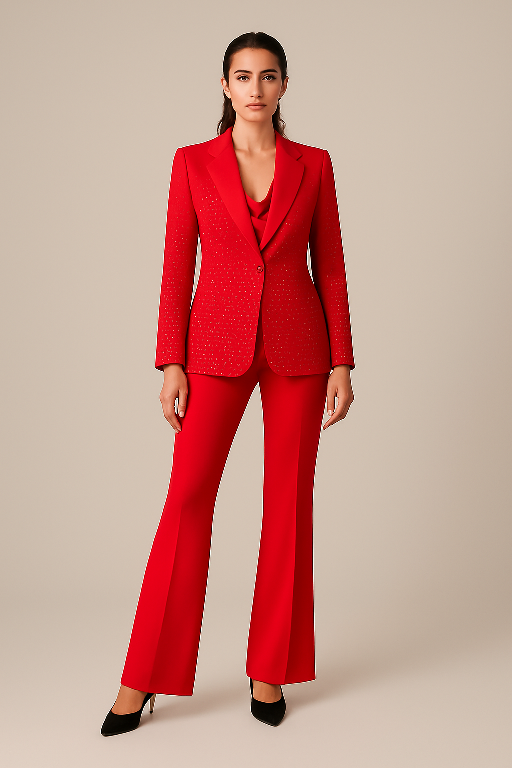 Tailleur Glitter Rosso