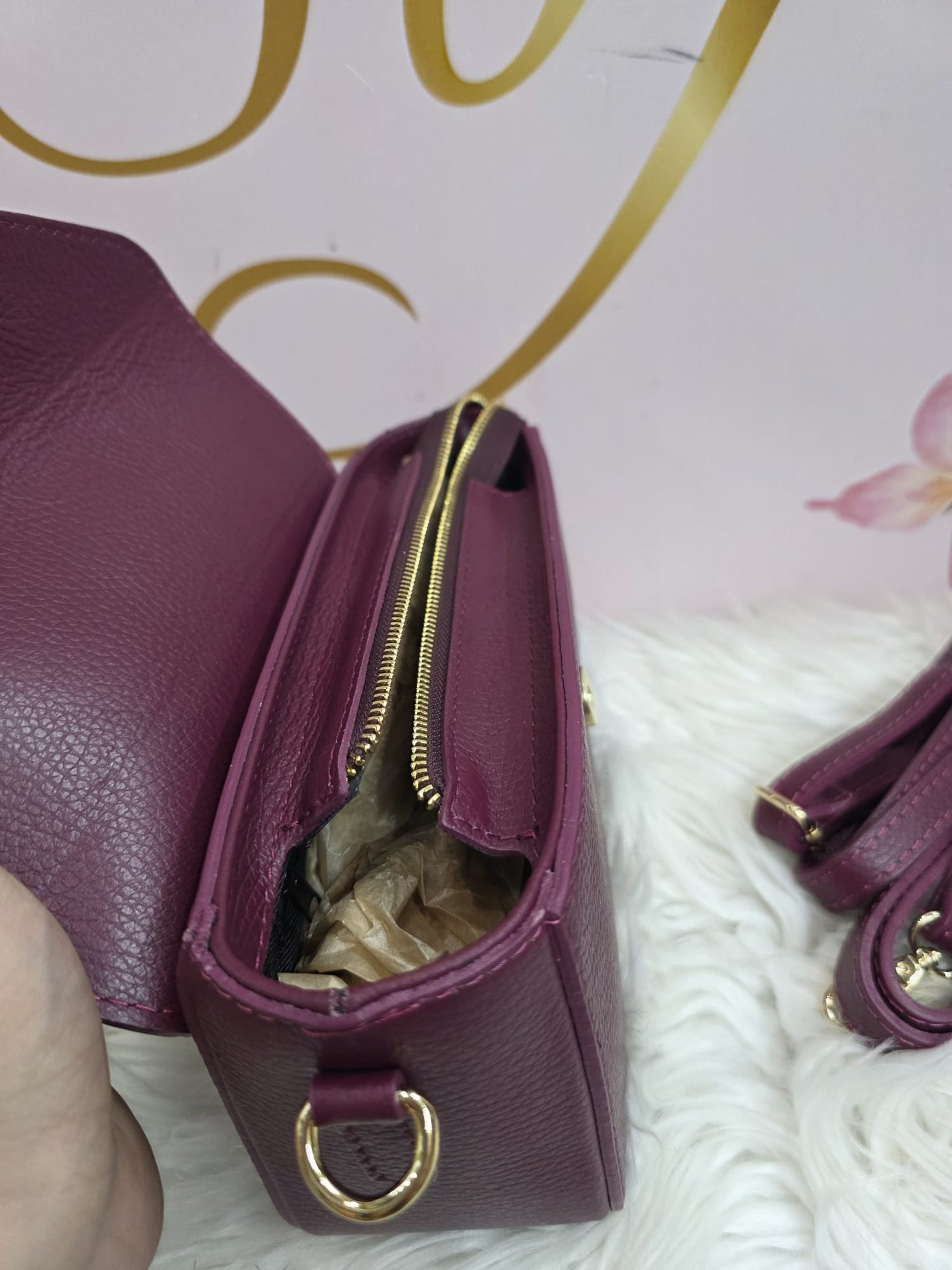 Borsetta Fibia vera pelle