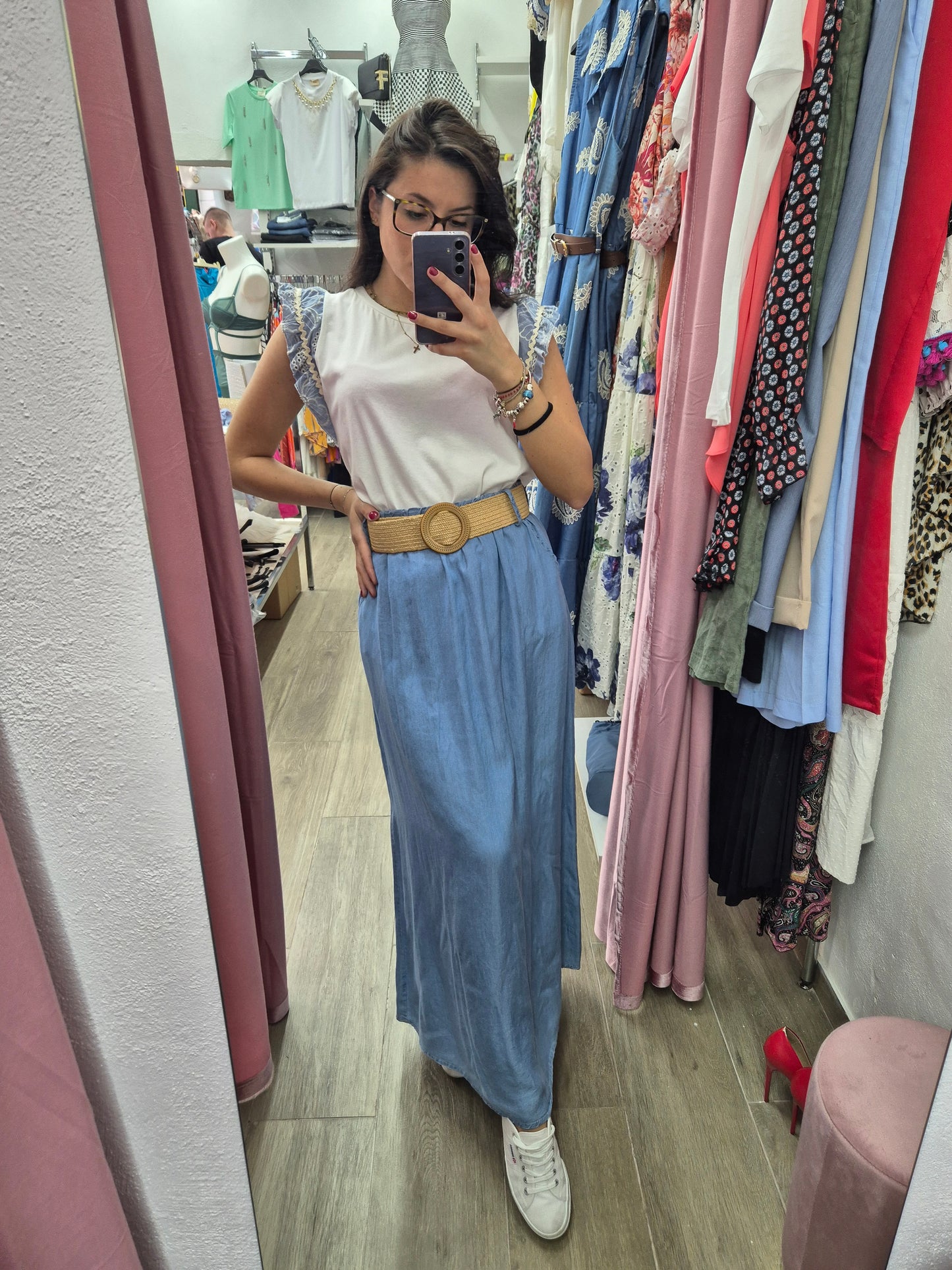 Gonna in cotone Denim