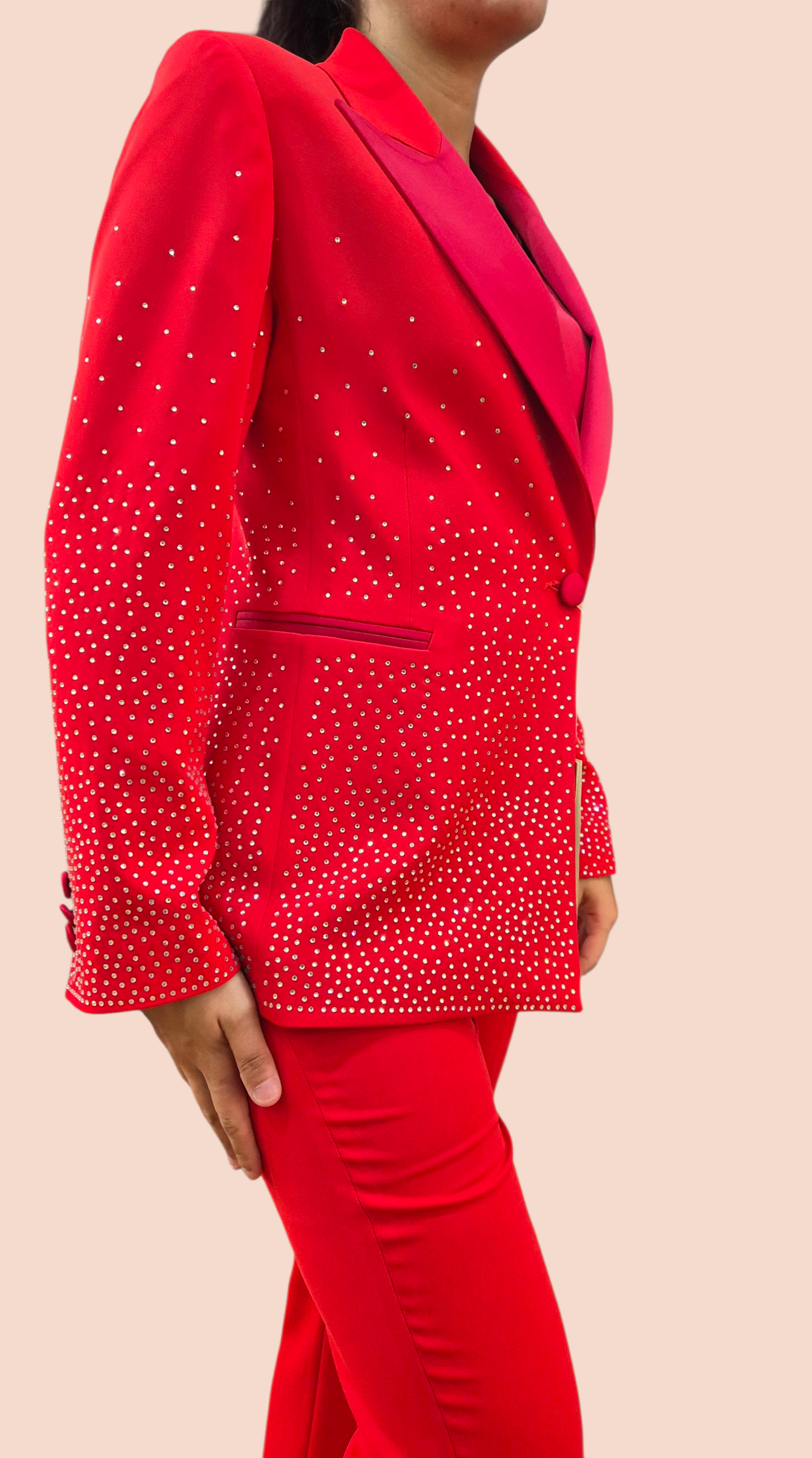 Tailleur Glitter Rosso