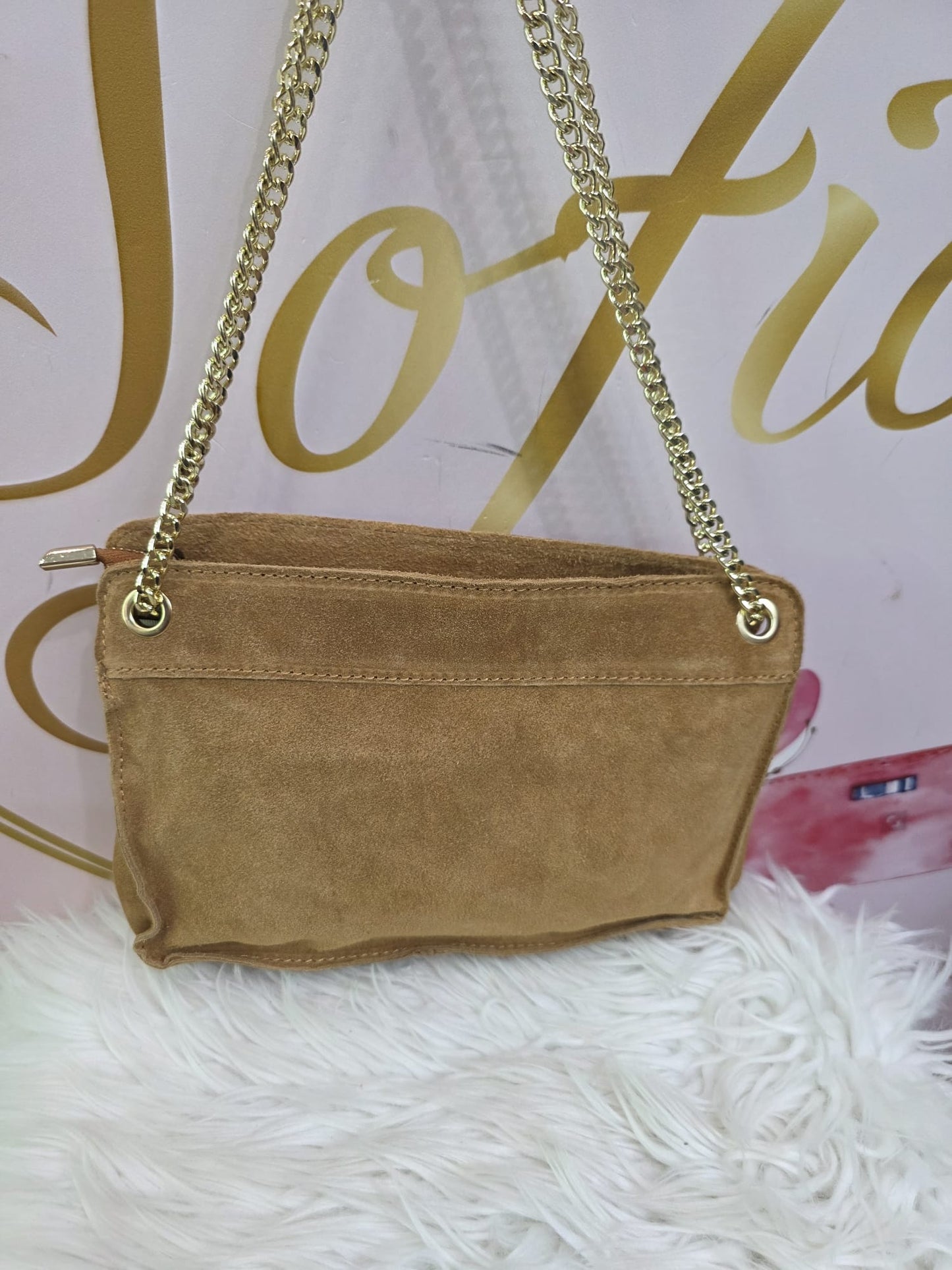 Borsa frangia vera pelle