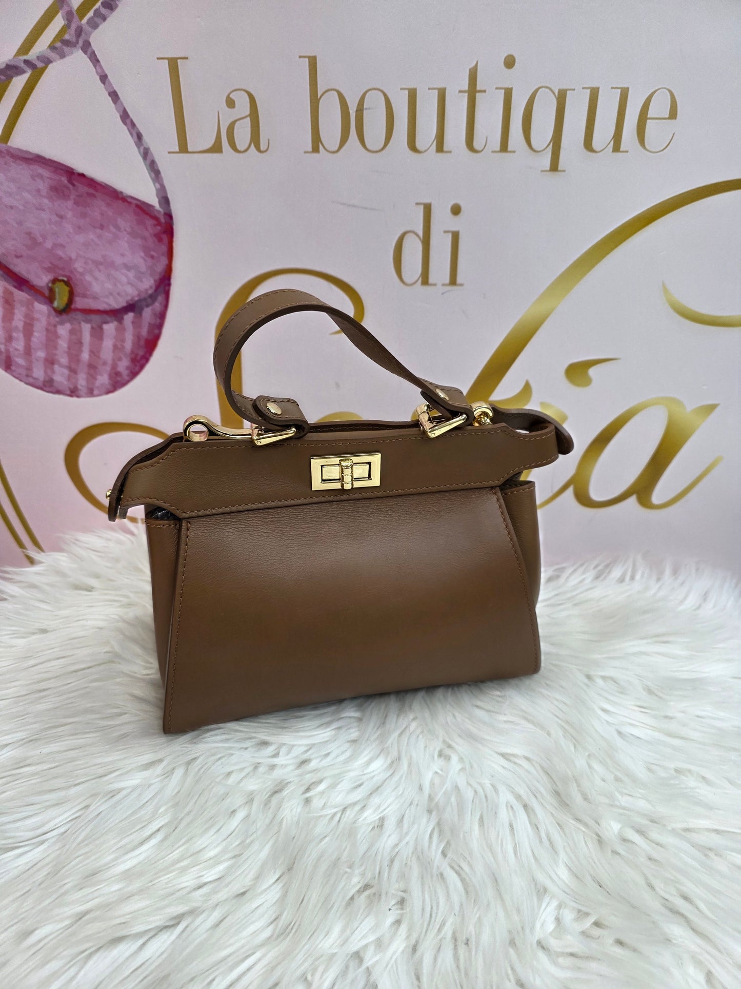 Borsa vera pelle e cavallino
