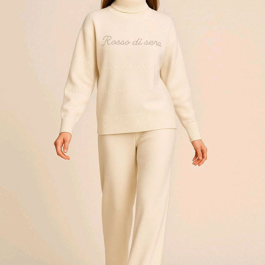 Coordinato Rosso di Sera treccia