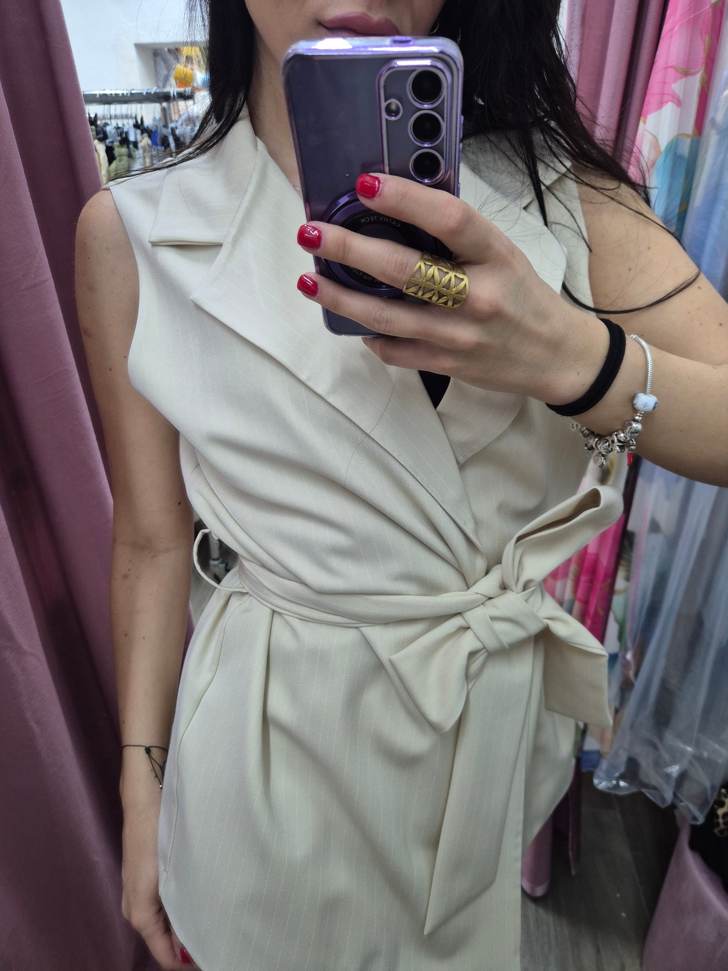 Coordinato gessato gilet