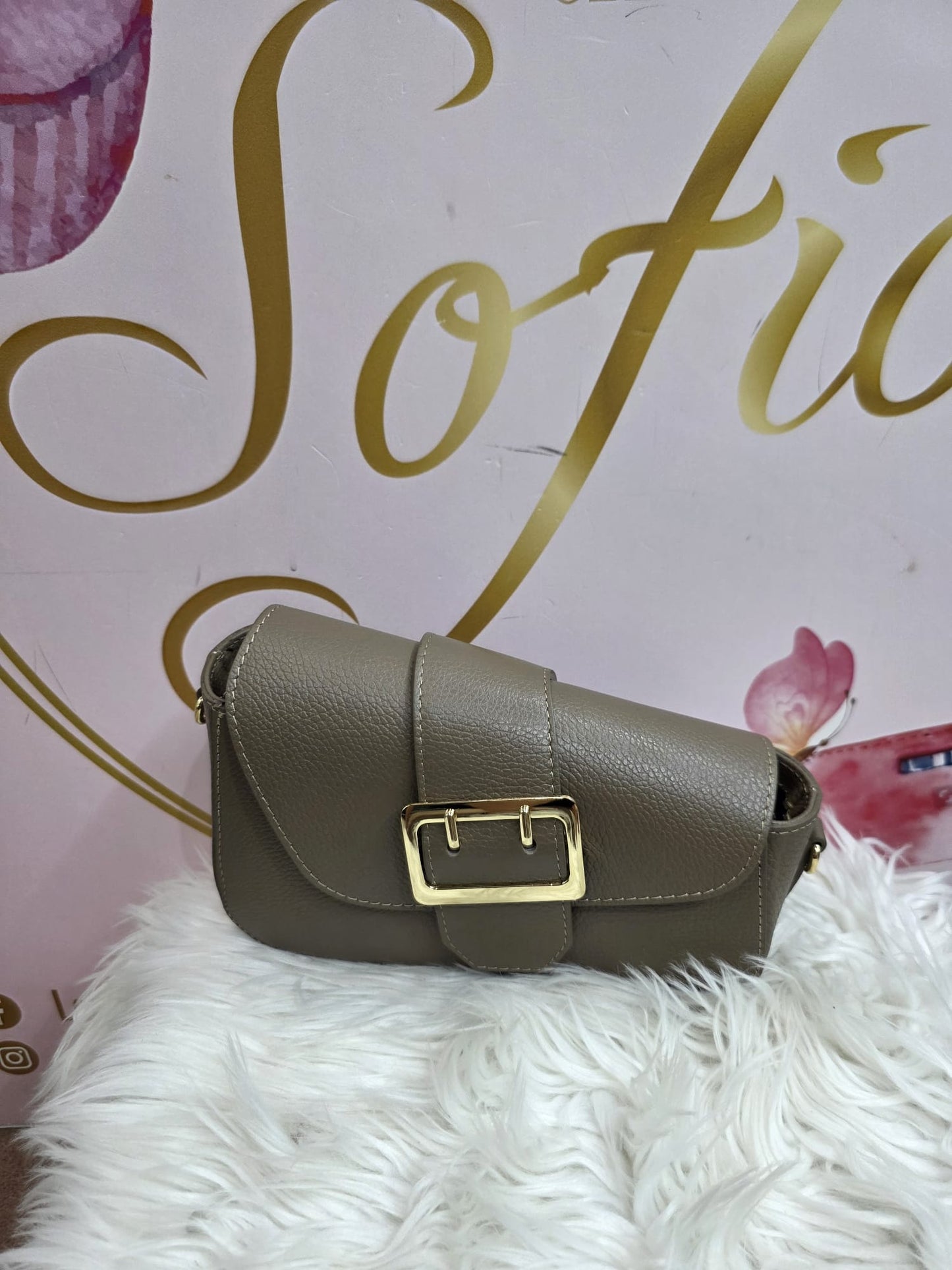 Borsetta Fibia vera pelle