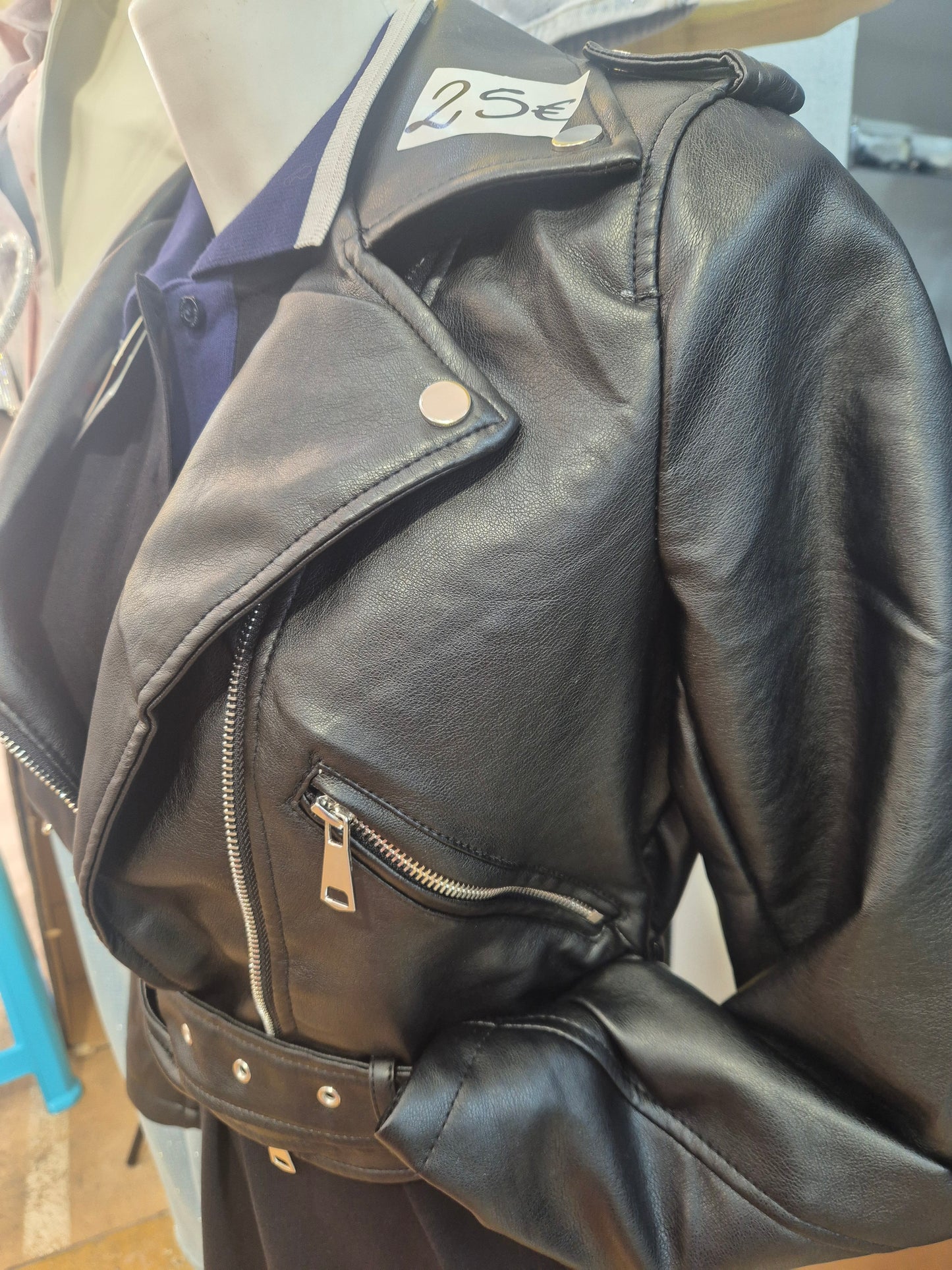 Chiodo eco pelle nero
