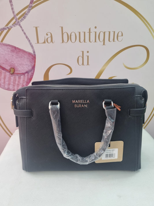 Borsa Mariella burani con tracolla regolabile dettagli in argento
