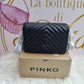 Pinko love click mini nappa cheveron jewel