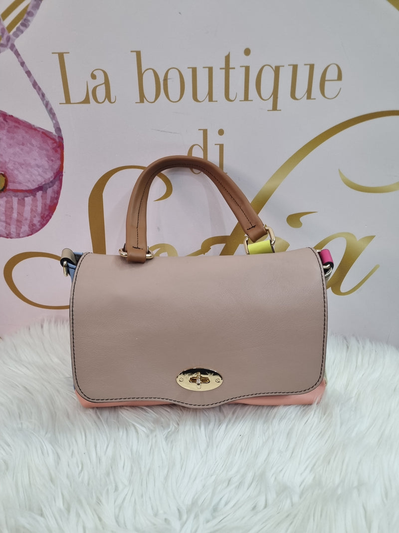 Postina in vera pelle multicolor