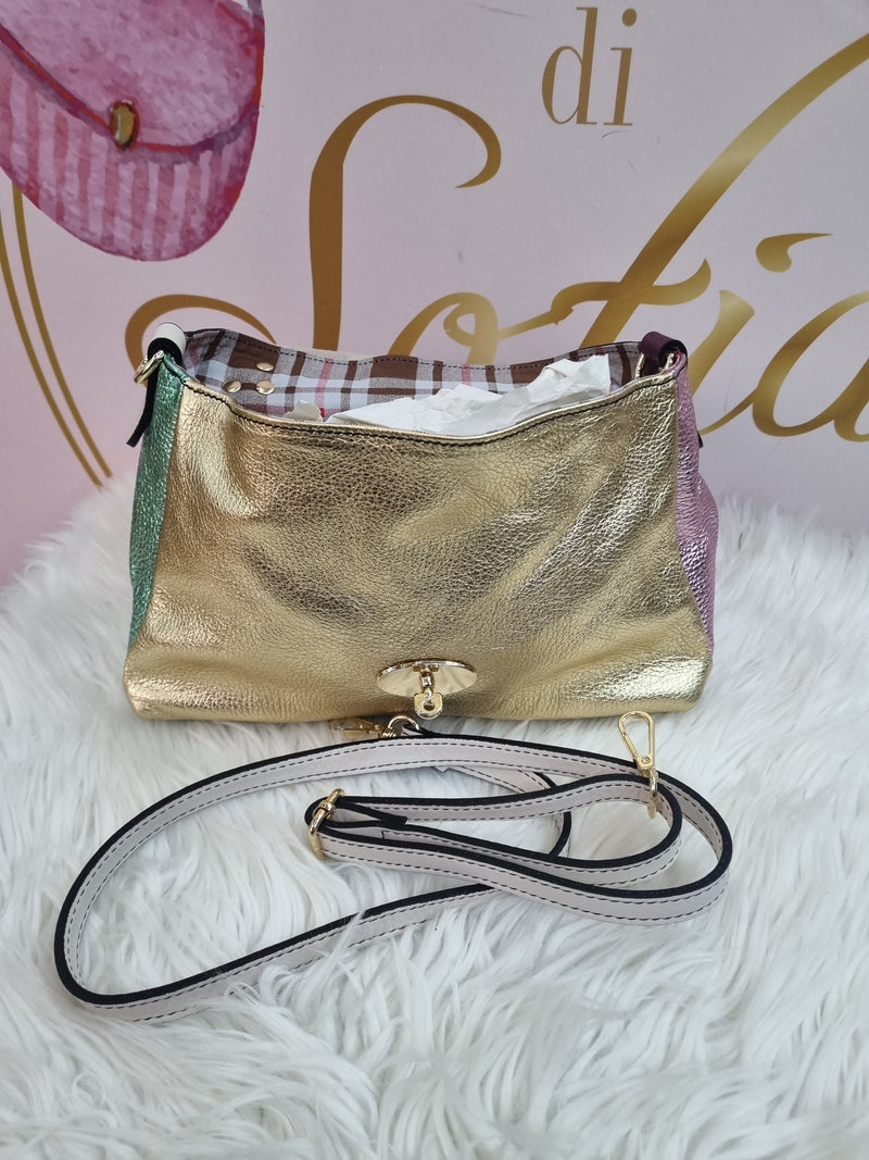 Borsa modello postina in pelle