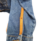 Coordinato denim/camoscio