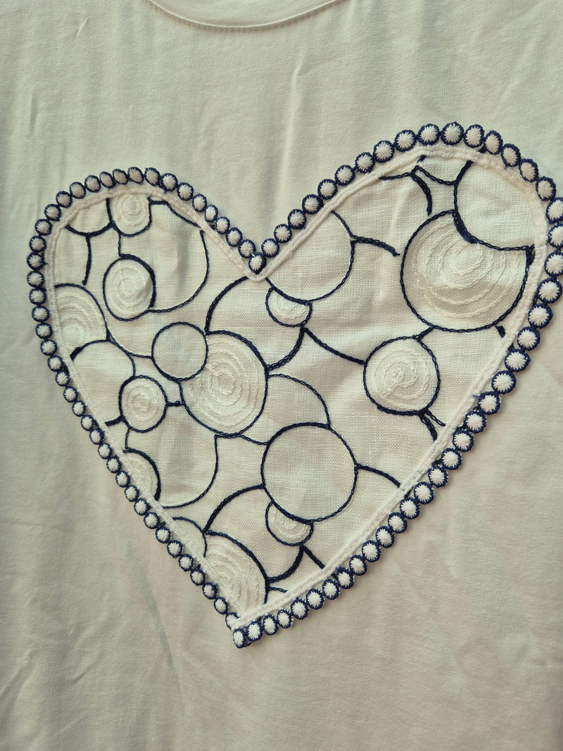 T-Shirt ricamo cuore