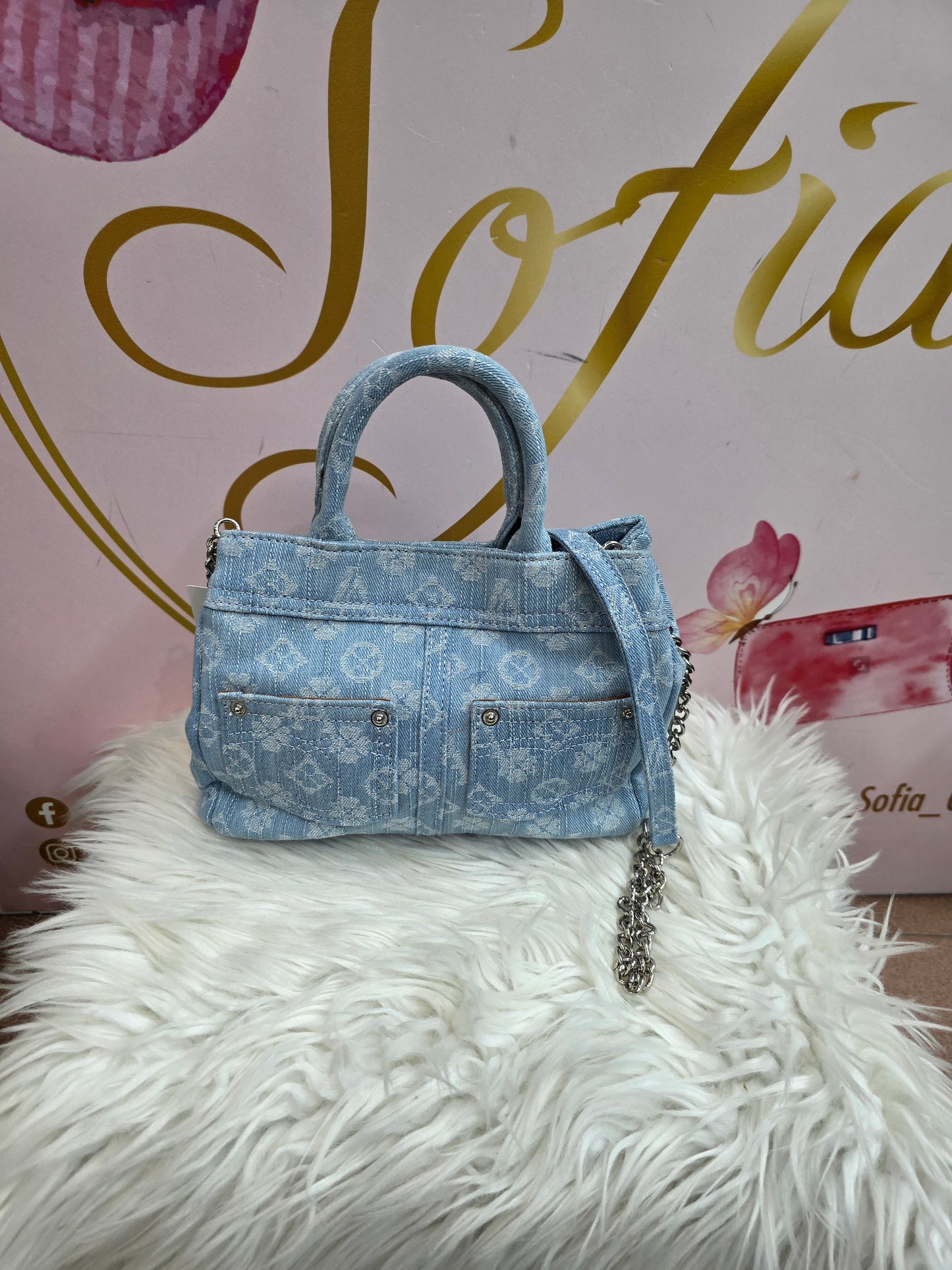 Borsetta jeans rigida