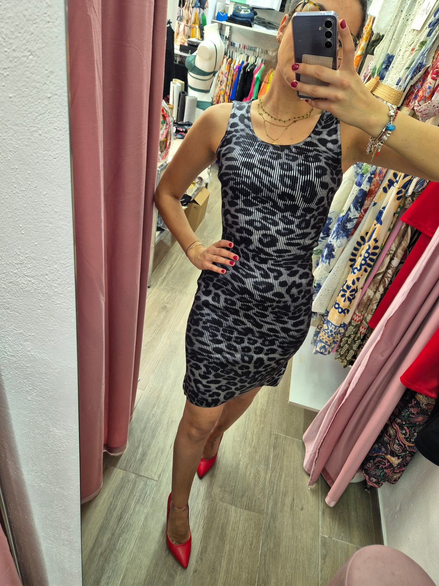 Abito Animalier silver