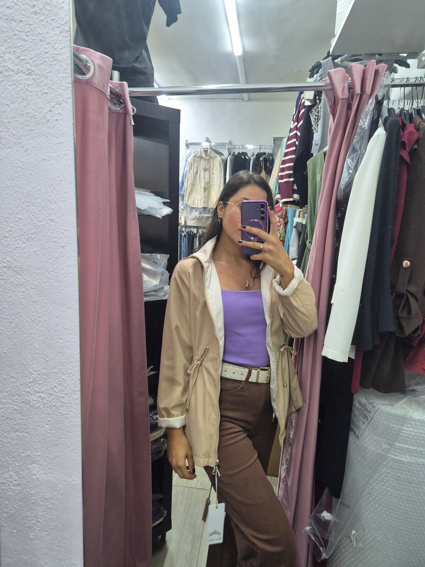 Parka reversibile Crema