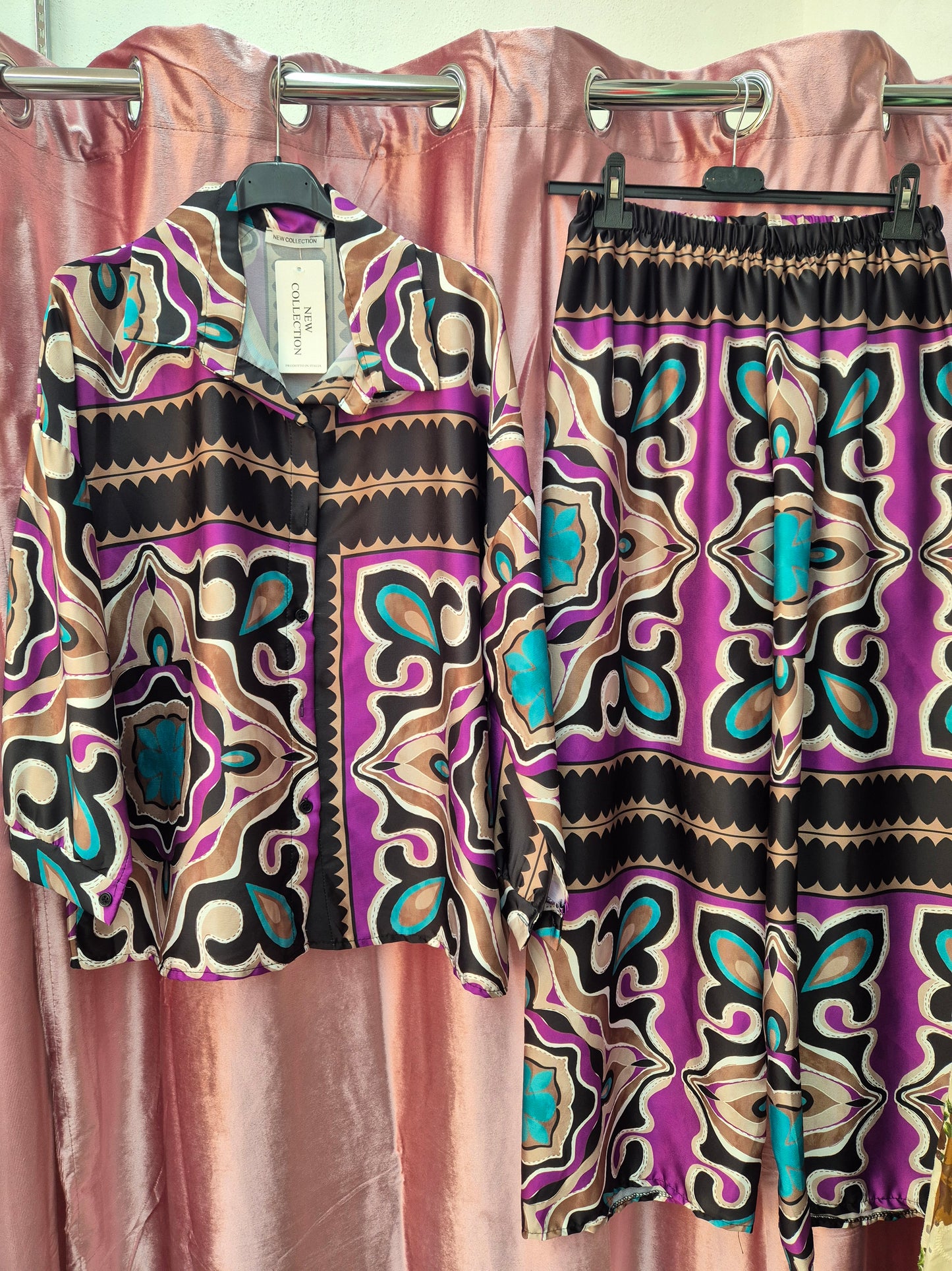 Coordinato in raso curvy