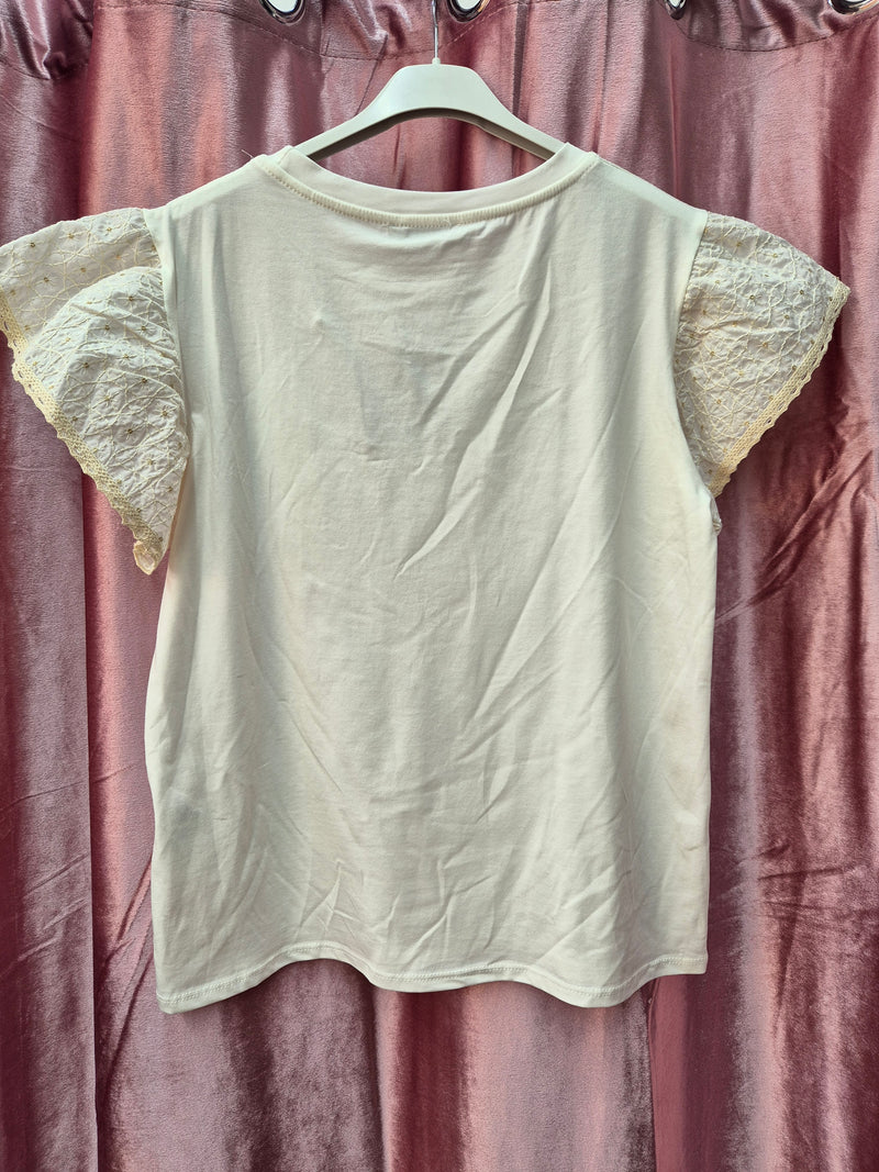 T-Shirt di cotone cuore oro