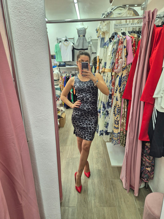 Abito Animalier silver