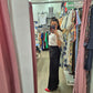 Pantalone palazzo in lino