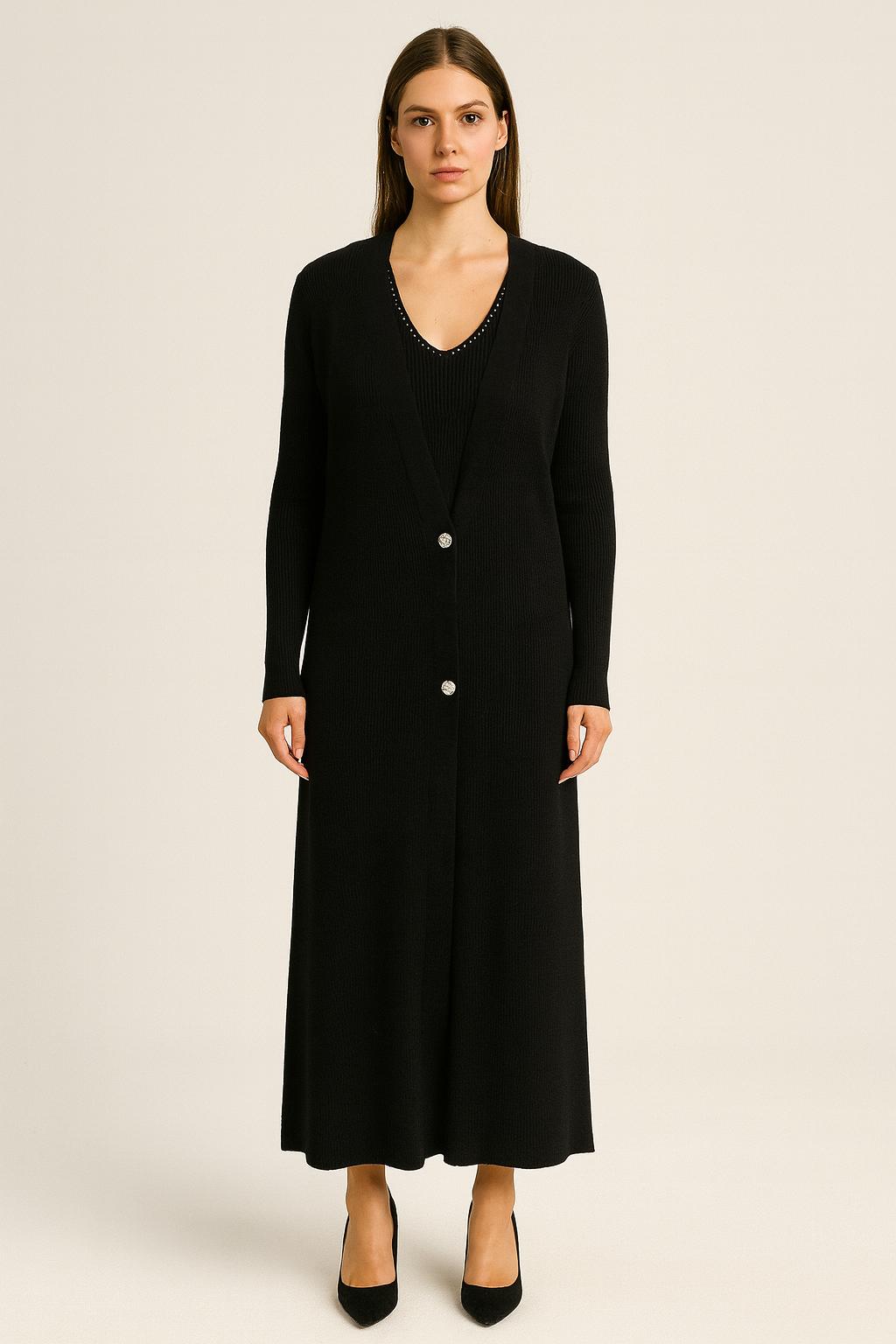 Set in lana abito + cardigan