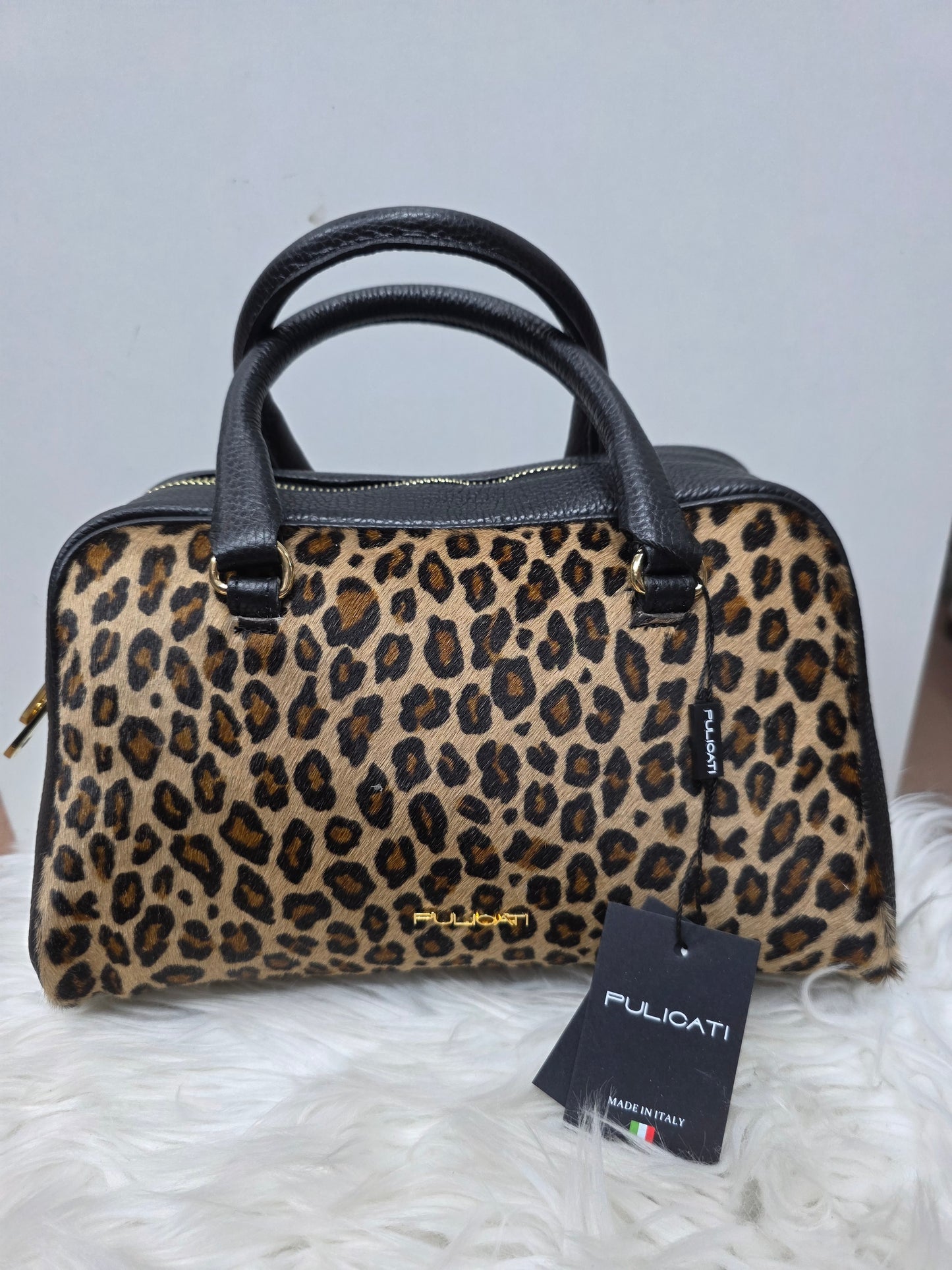 Pulicati bauletto pelle e cavallino