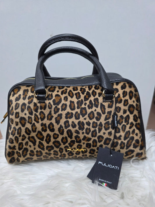 Pulicati bauletto pelle e cavallino