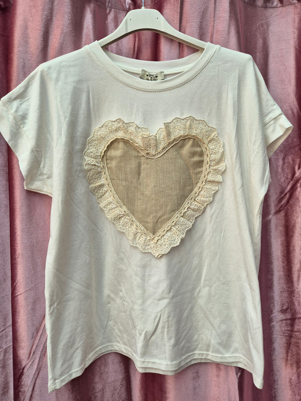 T-Shirt ricamo cuore