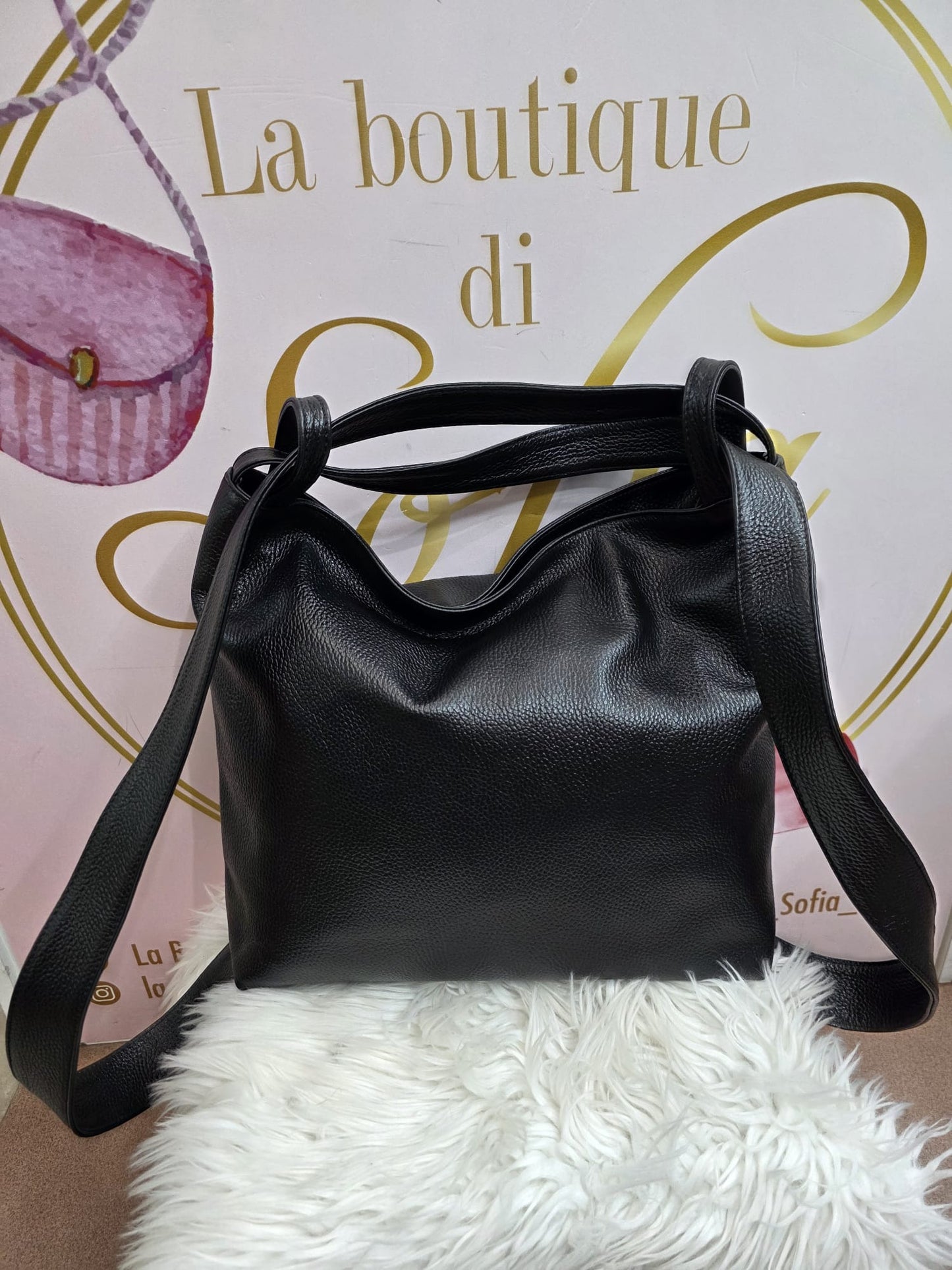 Borsa Zaino vera pelle