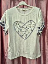 T-Shirt ricamo cuore