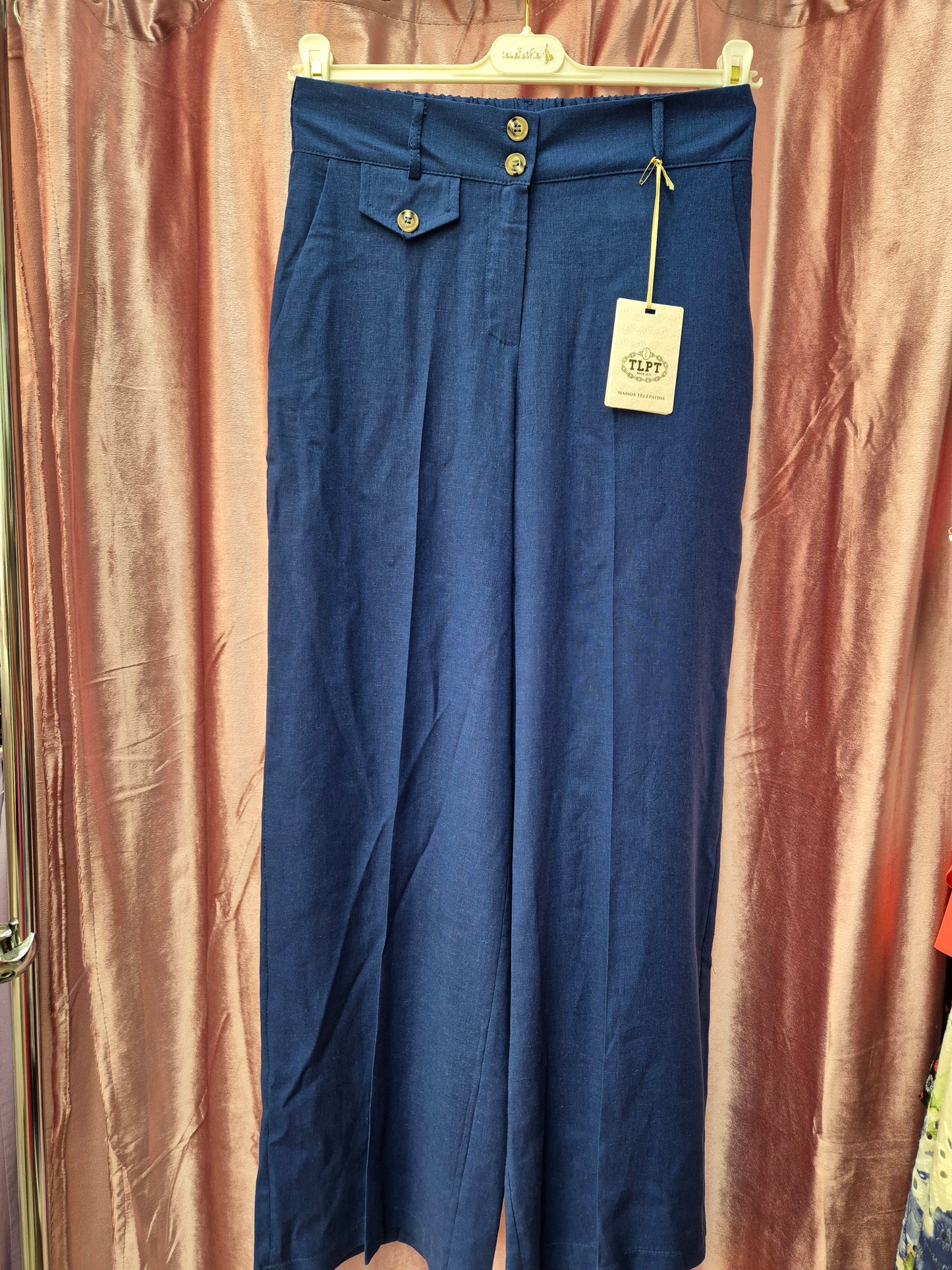 Pantalone palazzo in lino