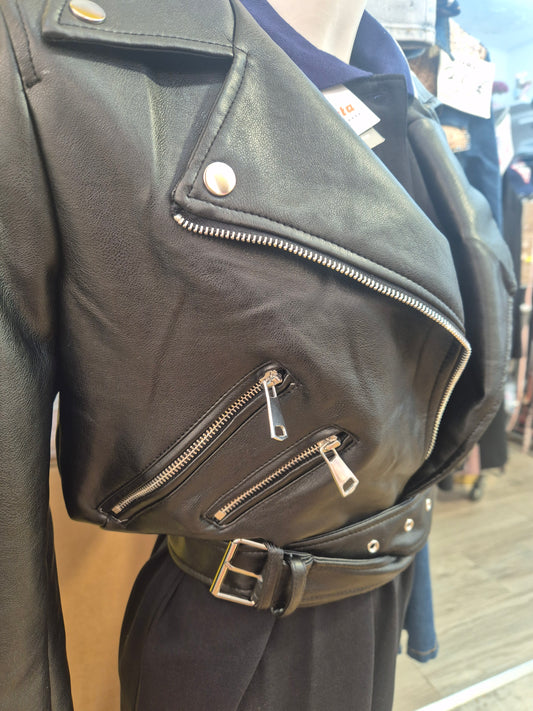 Chiodo eco pelle nero