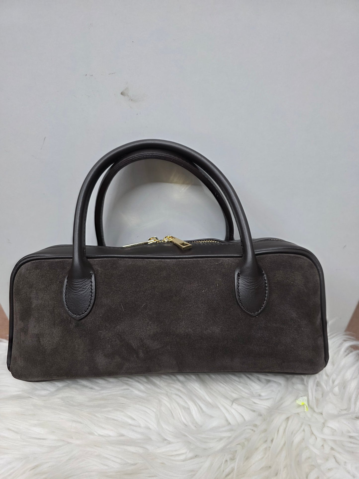 Pulicati bauletto camoscio e pelle