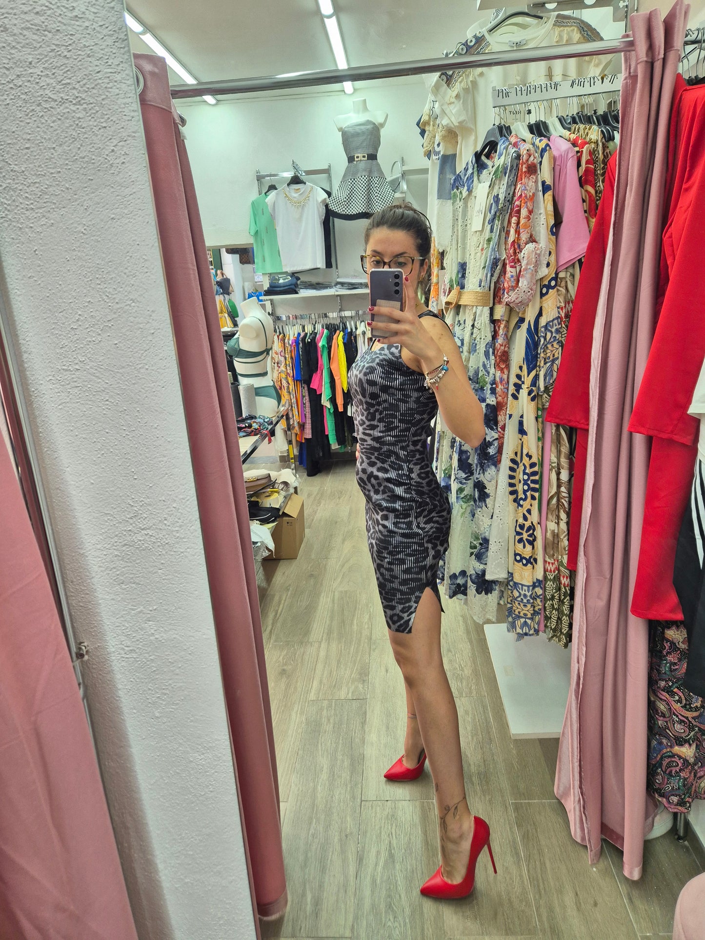 Abito Animalier silver