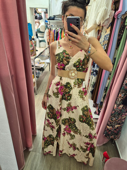 Abito fiori cotone