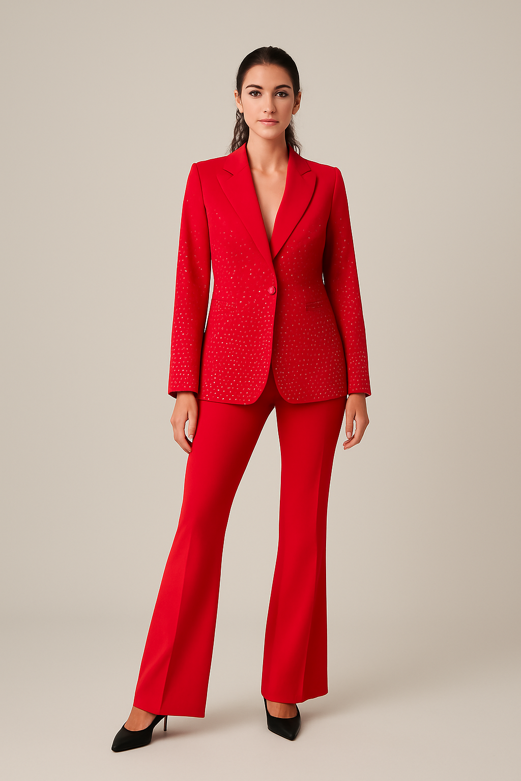 Tailleur Glitter Rosso